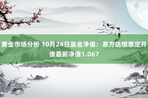 黄金市场分析 10月24日基金净值：易方达恒惠定开债最新净值1.067