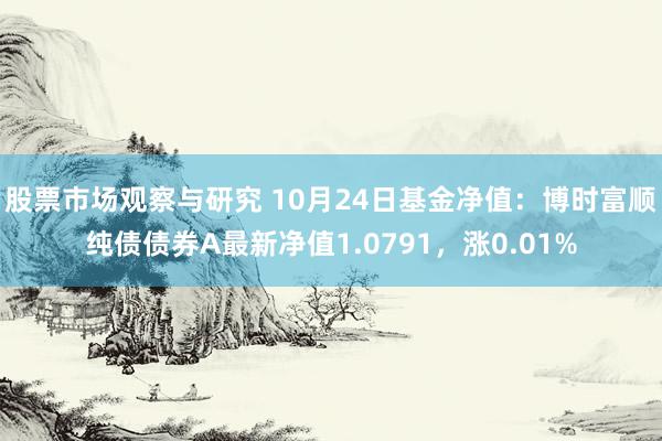 股票市场观察与研究 10月24日基金净值：博时富顺纯债债券A最新净值1.0791，涨0.01%