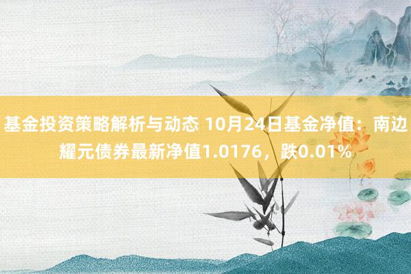 基金投资策略解析与动态 10月24日基金净值：南边耀元债券最新净值1.0176，跌0.01%