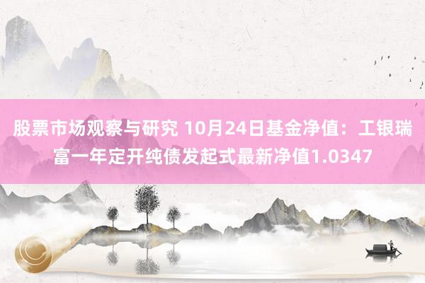 股票市场观察与研究 10月24日基金净值：工银瑞富一年定开纯债发起式最新净值1.0347