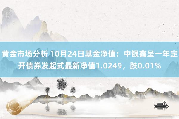 黄金市场分析 10月24日基金净值：中银鑫呈一年定开债券发起式最新净值1.0249，跌0.01%