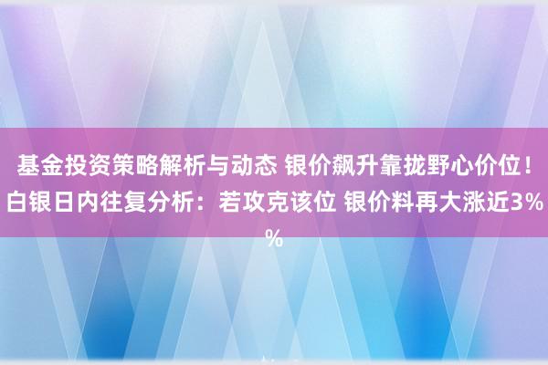 基金投资策略解析与动态 银价飙升靠拢野心价位！白银日内往复分析：若攻克该位 银价料再大涨近3%