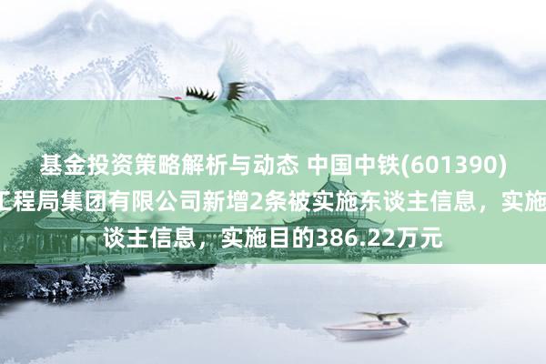 基金投资策略解析与动态 中国中铁(601390)控股的中铁北京工程局集团有限公司新增2条被实施东谈主信息，实施目的386.22万元