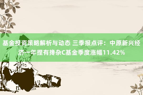 基金投资策略解析与动态 三季报点评：中原新兴经济一年捏有搀杂C基金季度涨幅11.42%