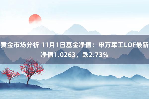 黄金市场分析 11月1日基金净值：申万军工LOF最新净值1.0263，跌2.73%