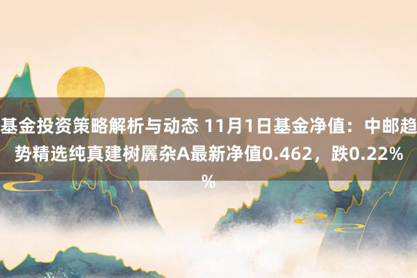 基金投资策略解析与动态 11月1日基金净值：中邮趋势精选纯真建树羼杂A最新净值0.462，跌0.22%