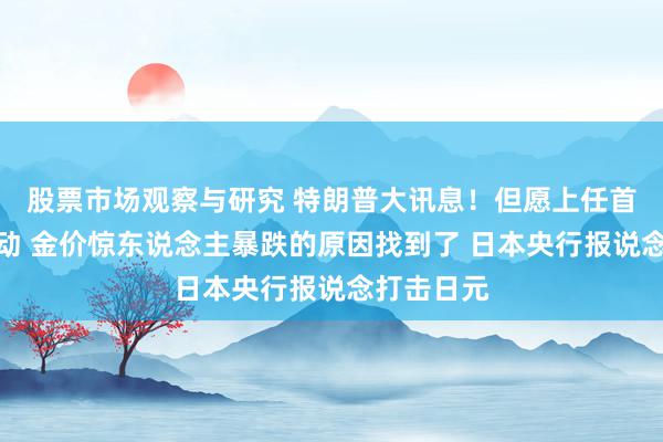 股票市场观察与研究 特朗普大讯息！但愿上任首日引起轰动 金价惊东说念主暴跌的原因找到了 日本央行报说念打击日元