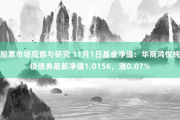 股票市场观察与研究 11月1日基金净值：华商鸿悦纯债债券最新净值1.0156，涨0.07%