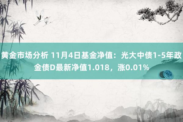 黄金市场分析 11月4日基金净值：光大中债1-5年政金债D最新净值1.018，涨0.01%