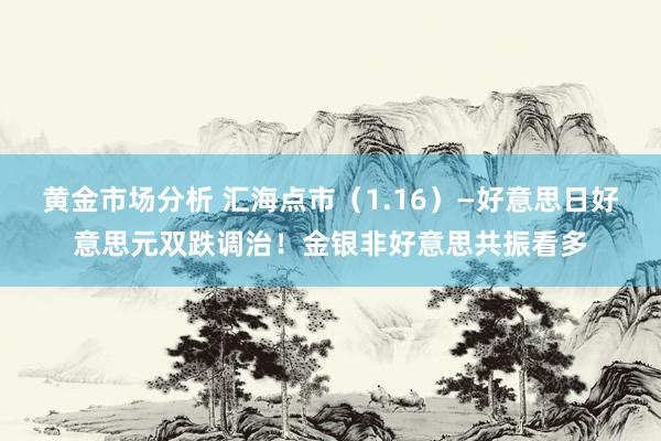 黄金市场分析 汇海点市（1.16）—好意思日好意思元双跌调治！金银非好意思共振看多