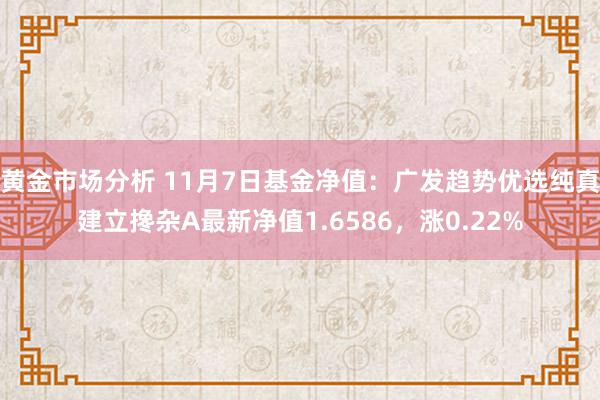 黄金市场分析 11月7日基金净值：广发趋势优选纯真建立搀杂A最新净值1.6586，涨0.22%