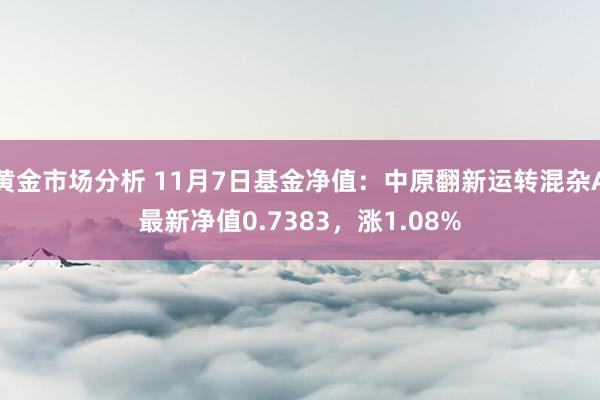 黄金市场分析 11月7日基金净值：中原翻新运转混杂A最新净值0.7383，涨1.08%