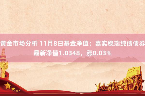 黄金市场分析 11月8日基金净值：嘉实稳瑞纯债债券最新净值1.0348，涨0.03%