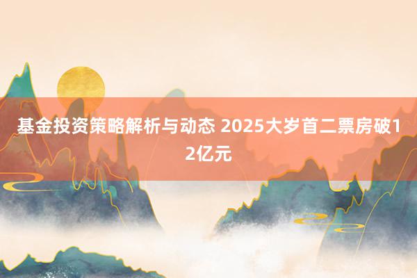 基金投资策略解析与动态 2025大岁首二票房破12亿元