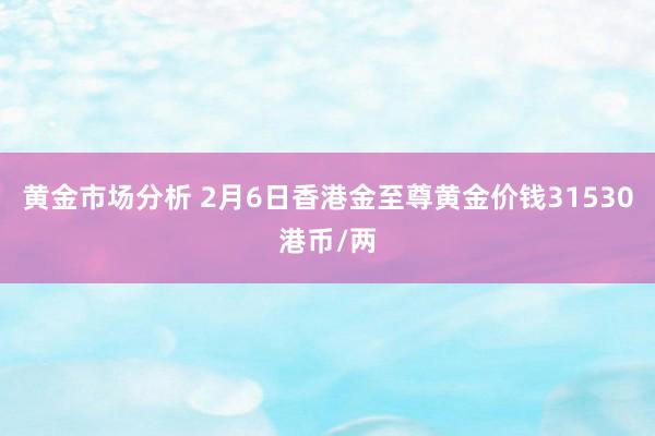 黄金市场分析 2月6日香港金至尊黄金价钱31530港币/两