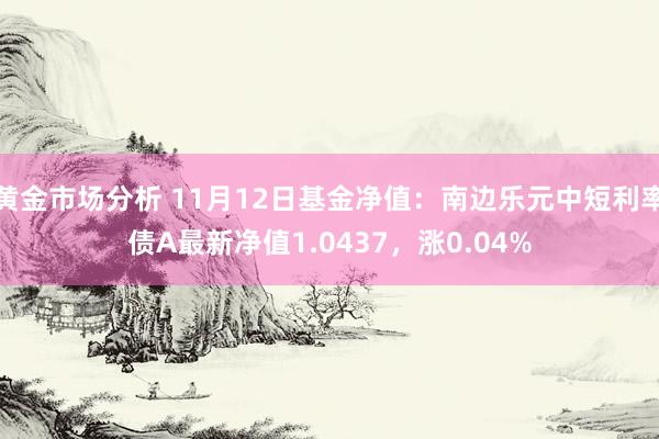 黄金市场分析 11月12日基金净值：南边乐元中短利率债A最新净值1.0437，涨0.04%