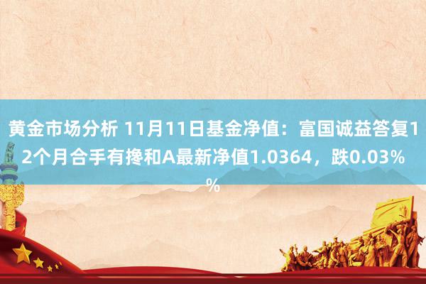 黄金市场分析 11月11日基金净值：富国诚益答复12个月合手有搀和A最新净值1.0364，跌0.03%