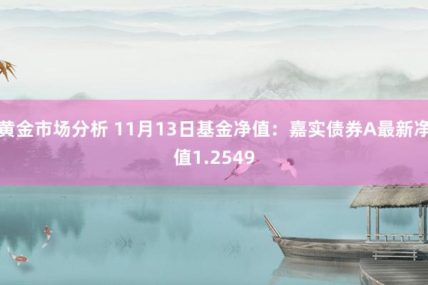 黄金市场分析 11月13日基金净值：嘉实债券A最新净值1.2549