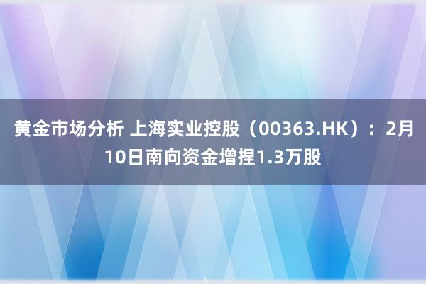 黄金市场分析 上海实业控股（00363.HK）：2月10日南向资金增捏1.3万股