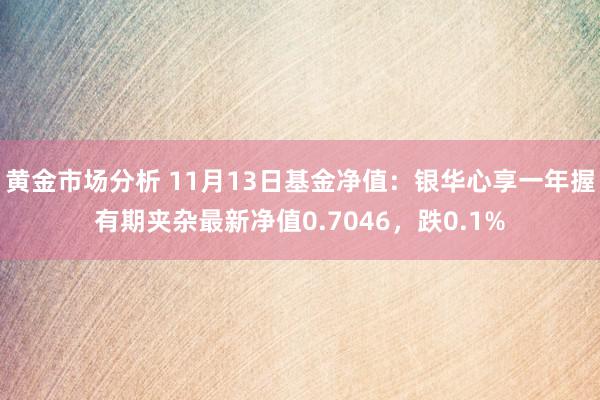 黄金市场分析 11月13日基金净值：银华心享一年握有期夹杂最新净值0.7046，跌0.1%