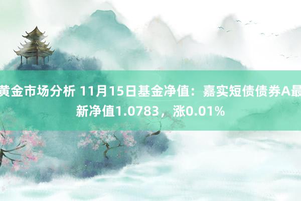 黄金市场分析 11月15日基金净值：嘉实短债债券A最新净值1.0783，涨0.01%