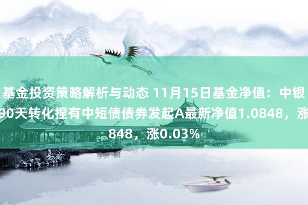 基金投资策略解析与动态 11月15日基金净值：中银季季享90天转化捏有中短债债券发起A最新净值1.0848，涨0.03%