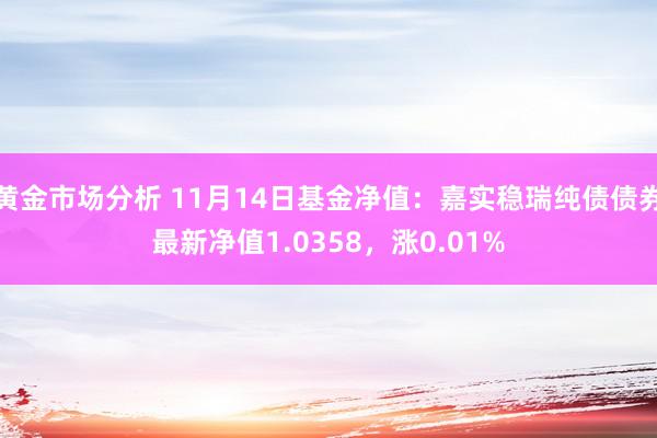 黄金市场分析 11月14日基金净值：嘉实稳瑞纯债债券最新净值1.0358，涨0.01%