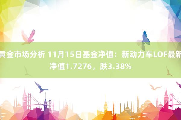 黄金市场分析 11月15日基金净值：新动力车LOF最新净值1.7276，跌3.38%