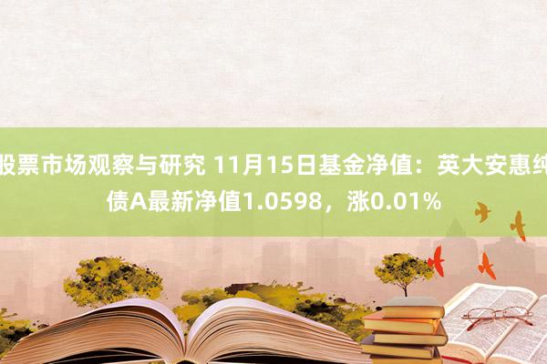 股票市场观察与研究 11月15日基金净值：英大安惠纯债A最新净值1.0598，涨0.01%