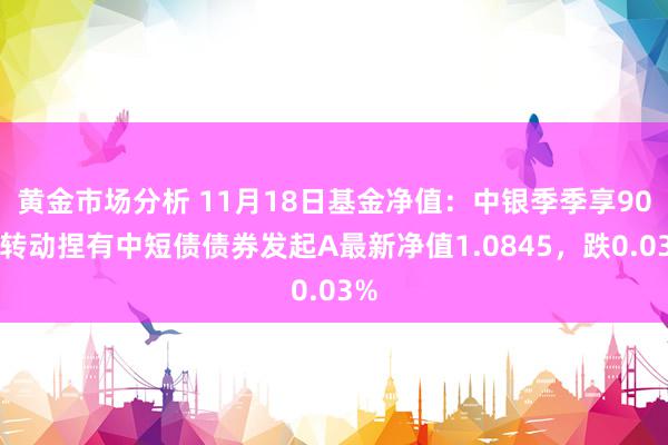 黄金市场分析 11月18日基金净值：中银季季享90天转动捏有中短债债券发起A最新净值1.0845，跌0.03%