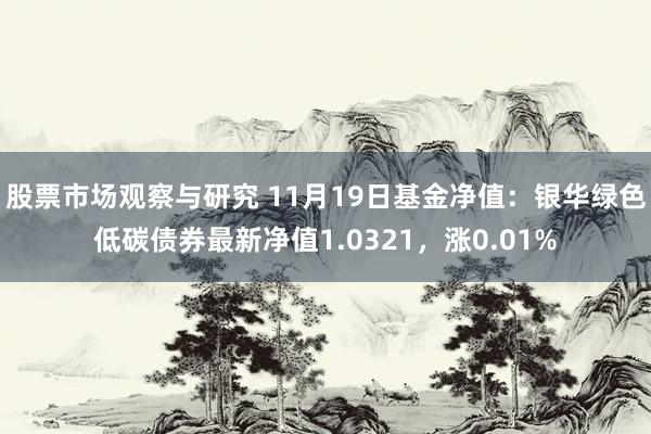 股票市场观察与研究 11月19日基金净值：银华绿色低碳债券最新净值1.0321，涨0.01%