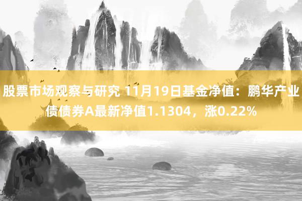 股票市场观察与研究 11月19日基金净值：鹏华产业债债券A最新净值1.1304，涨0.22%