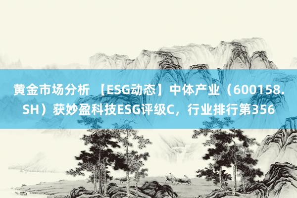 黄金市场分析 【ESG动态】中体产业（600158.SH）获妙盈科技ESG评级C，行业排行第356