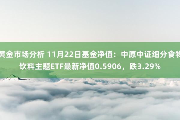 黄金市场分析 11月22日基金净值：中原中证细分食物饮料主题ETF最新净值0.5906，跌3.29%