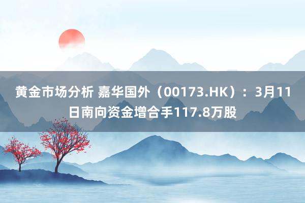 黄金市场分析 嘉华国外（00173.HK）：3月11日南向资金增合手117.8万股