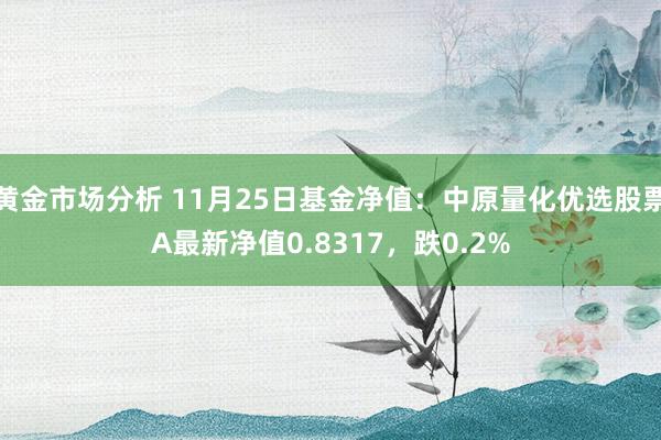 黄金市场分析 11月25日基金净值：中原量化优选股票A最新净值0.8317，跌0.2%