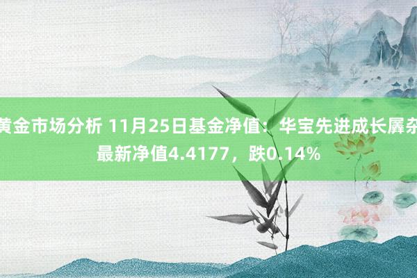 黄金市场分析 11月25日基金净值：华宝先进成长羼杂最新净值4.4177，跌0.14%