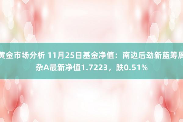 黄金市场分析 11月25日基金净值：南边后劲新蓝筹羼杂A最新净值1.7223，跌0.51%